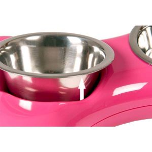 Karlie Flamingo The Bone Bowl Doppelnapf - 2 x 250 ml - Pink – Bild 2