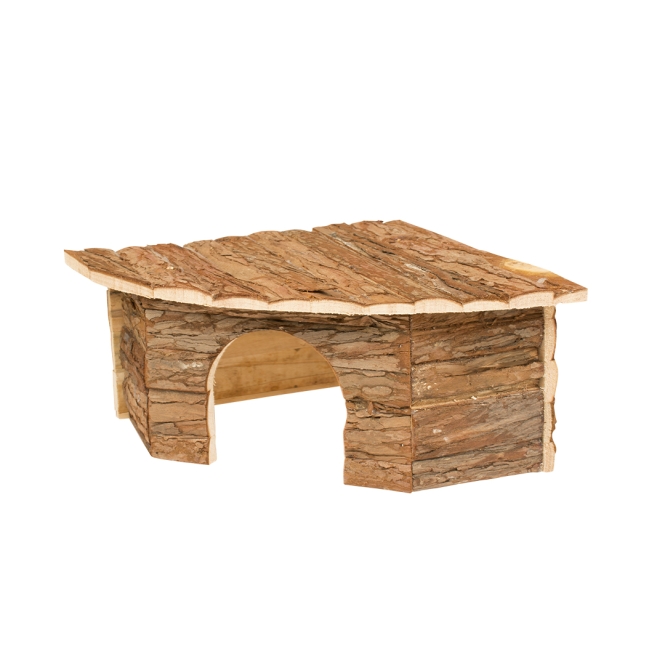 Duvoplus Eck-Kleintierhaus mit Rinde - 30 x 30 x 16cm – Bild 2
